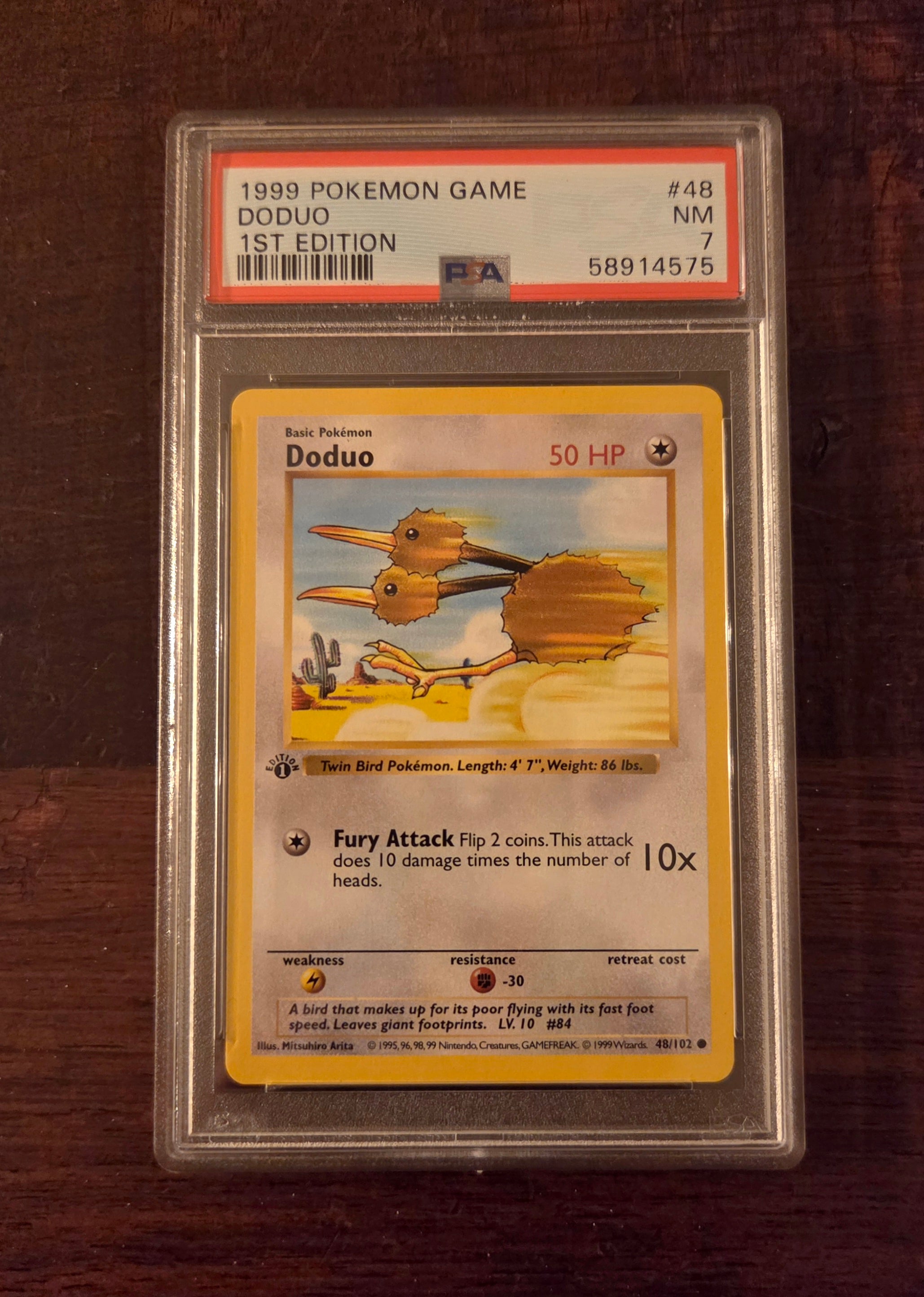 Doduo ENG Set Base 1 EDIZIONE SHADOWLESS (48/102) PSA 7