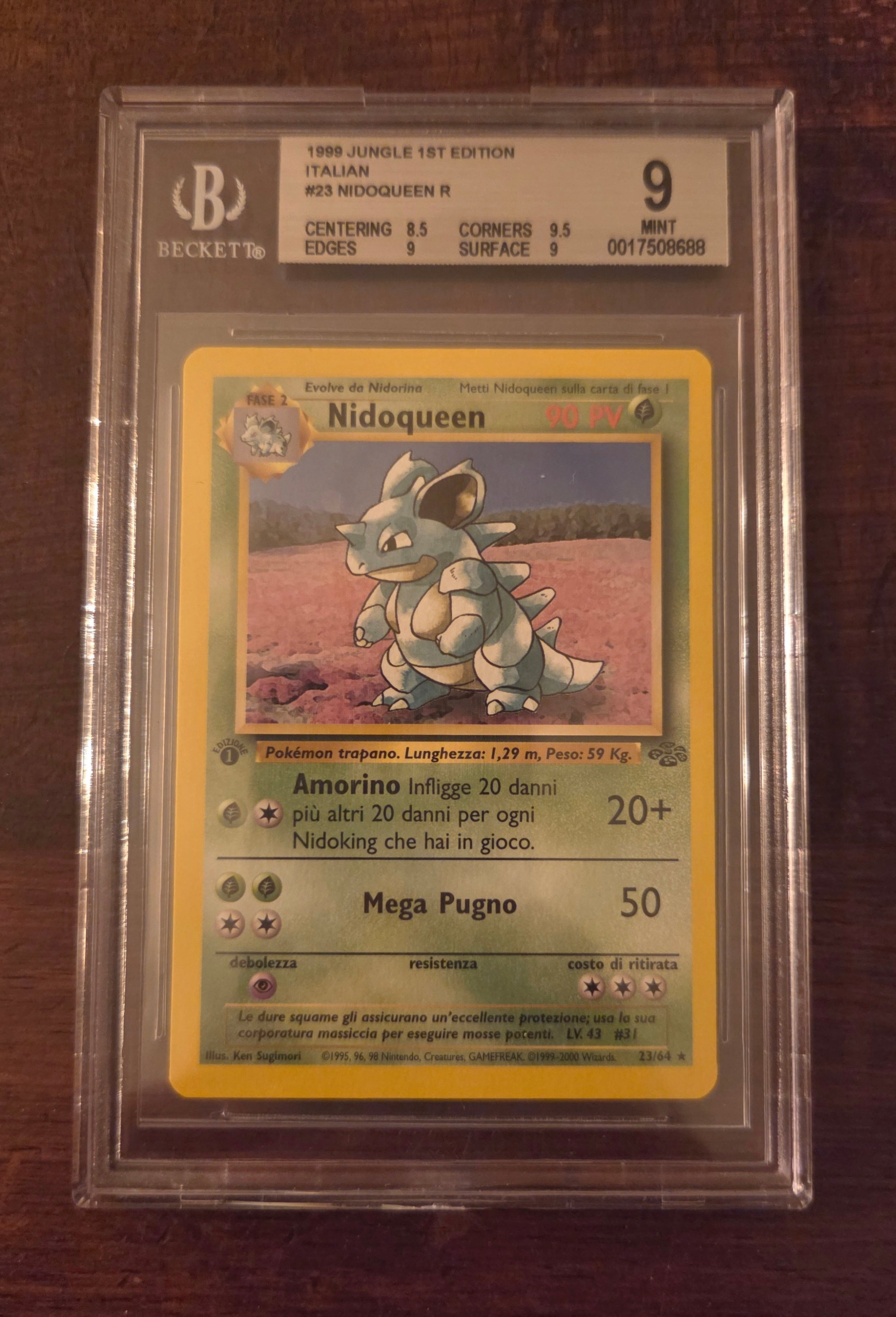 Nidoqueen ITA Jungle 1 Edizione (23/64 Non Holo) BGS 9 MINT