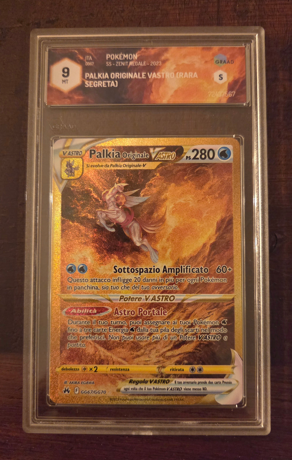 Palkia Originale ITA Zenit Regale (Special Illustration Rare | GG67/GG70) GRAAD 9 MINT
