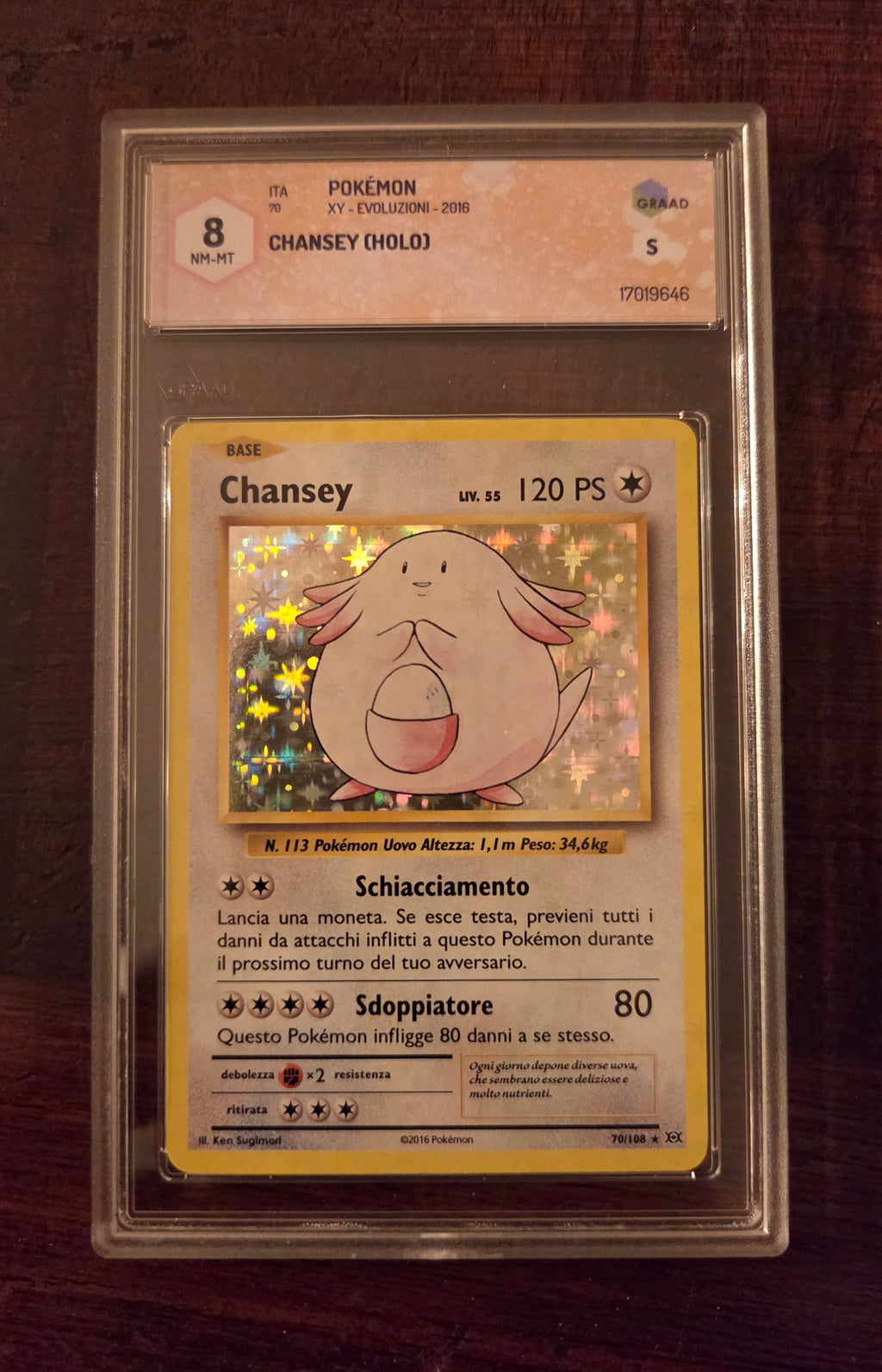 Chansey ITA Evoluzioni (Holo Rare | 70/108) GRAAD 8
