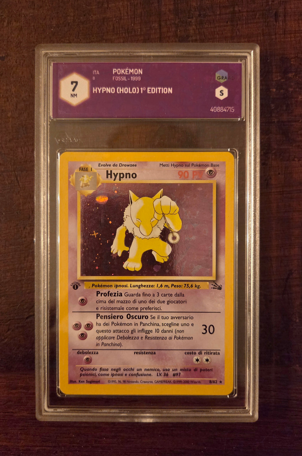 Hypno ITA Fossil 1 EDIZIONE (Holo Rare | 008/062) GRAAD 7